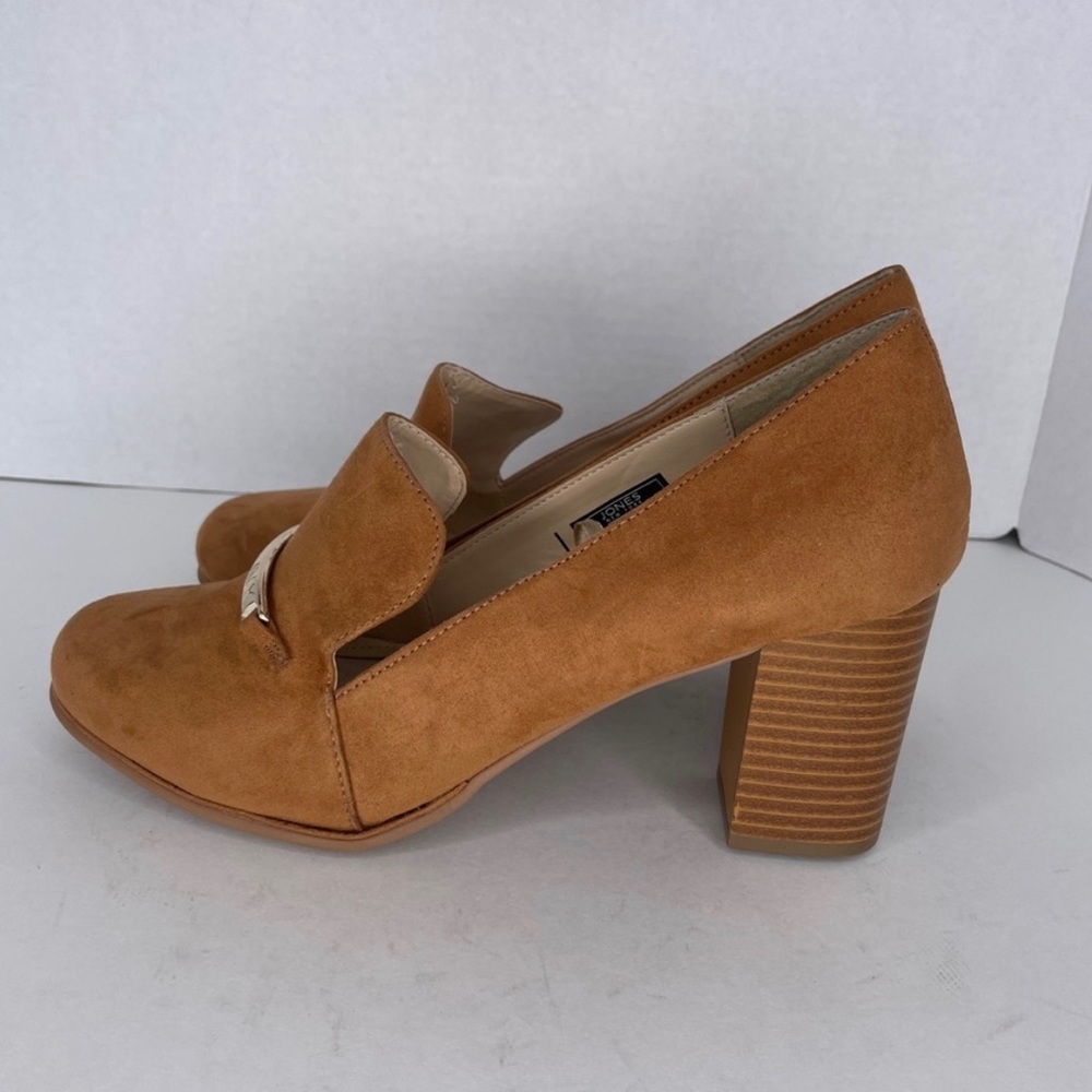 Jone NewYork retro Cognac Block Heel 90s Y2K Capra Heels size 9